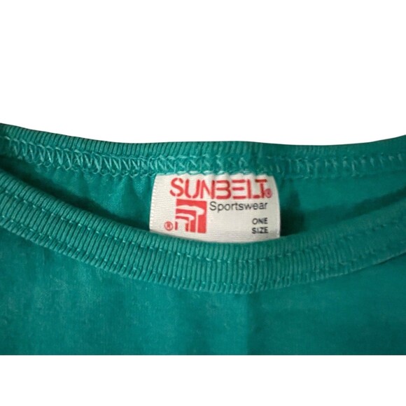 Women’s OS Green 3/4 Sleeves Shirt Cat Paws Animal Lover Sunbelt Sportswear VTG - Picture 3 of 6